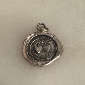 Silver Heart Forever Pendant Charm